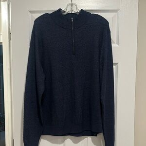 Men’s, Dark Blue Nordstrom Quarter Zip, XXL, Super Soft Sweater, Like New